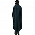 Kaftan Abaya with lacework- Bottle Green